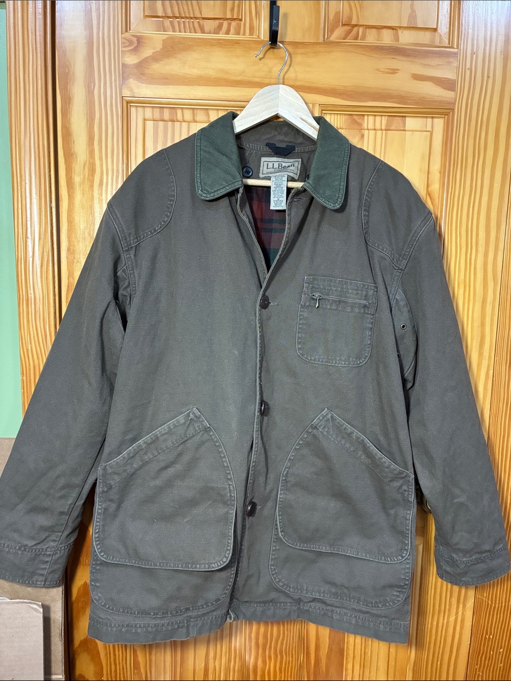 L.L. Bean Men's Olive Green Canvas Field Jacket